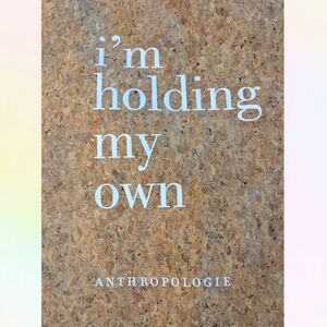 Anthropologie "I'm Holding My Own" Cork Glitter Tote Bag